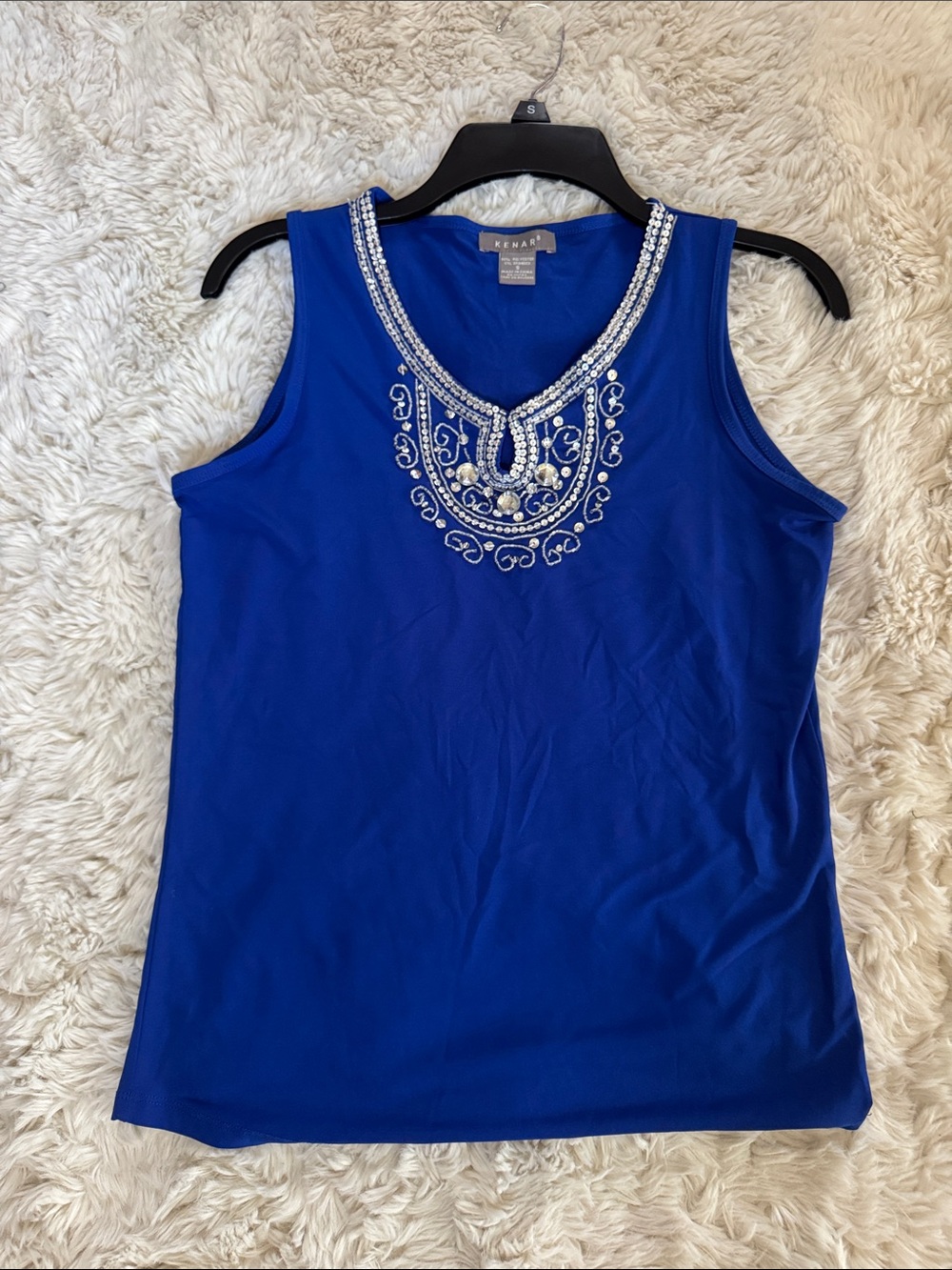 Royal Blue Embellished tank